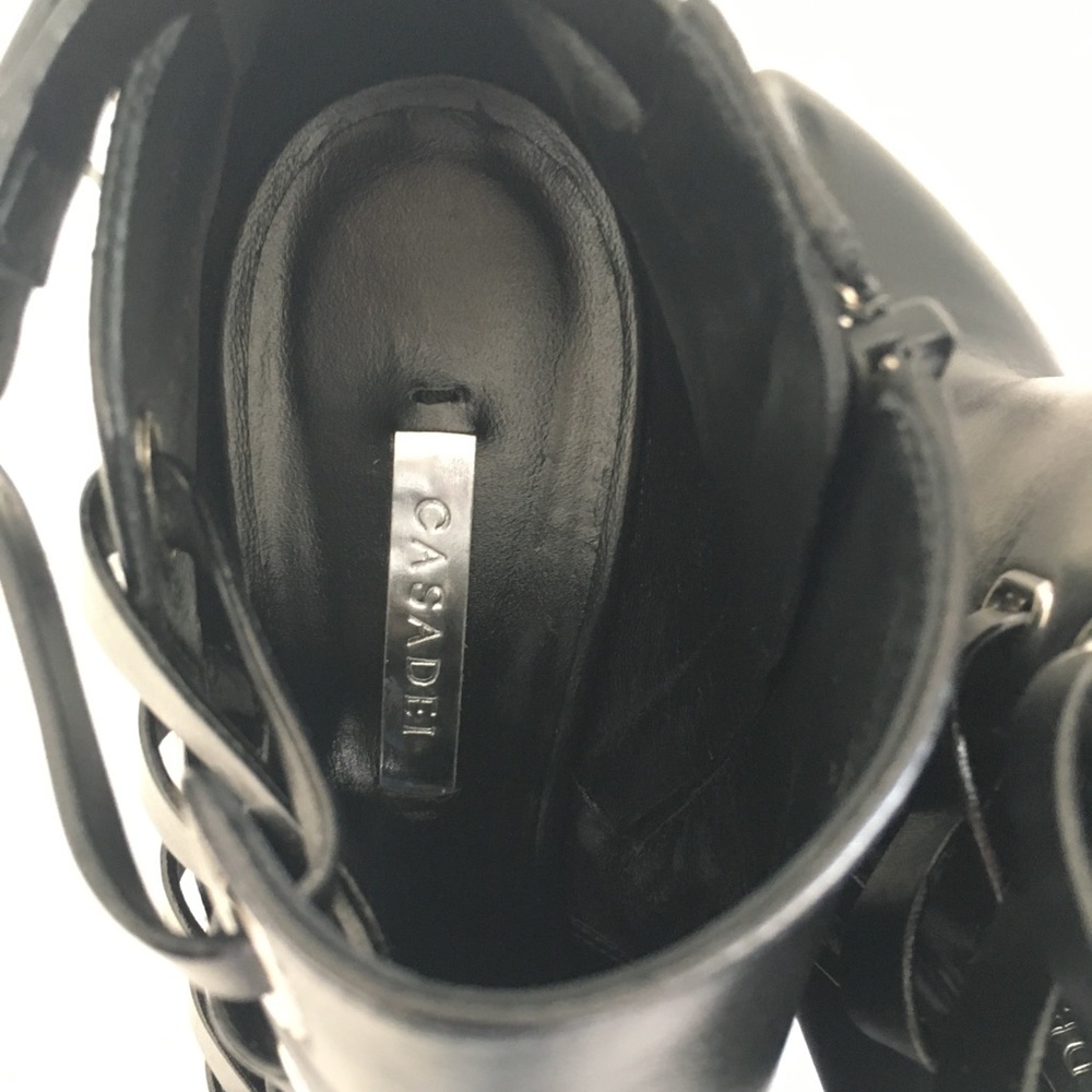 Casadei Leather Black Ankle Booties Sz 7.5 US / 38 EU - Picture 8 of 8